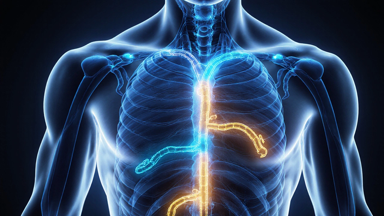 Прозрачное тело с энергетическими путями белка, креатина и углеводов.