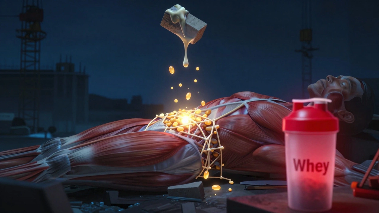 Ночной процесс восстановления мышц с медленным поступлением белка