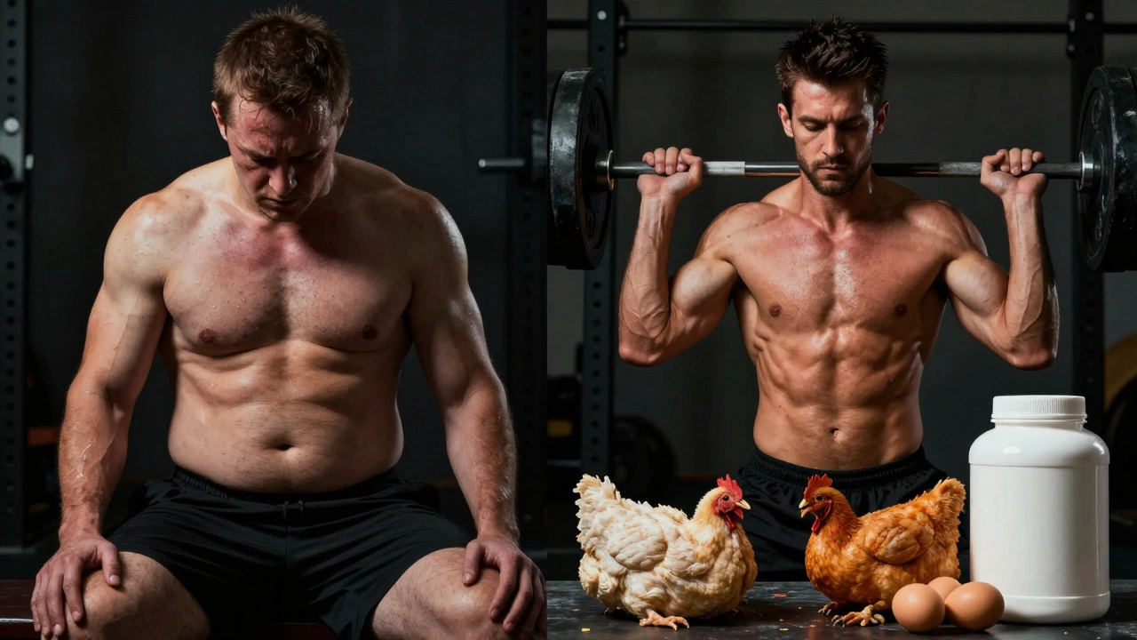 Сравнение двух тел: одно истощенное, другое подкачанное — при разных подходах к сушке