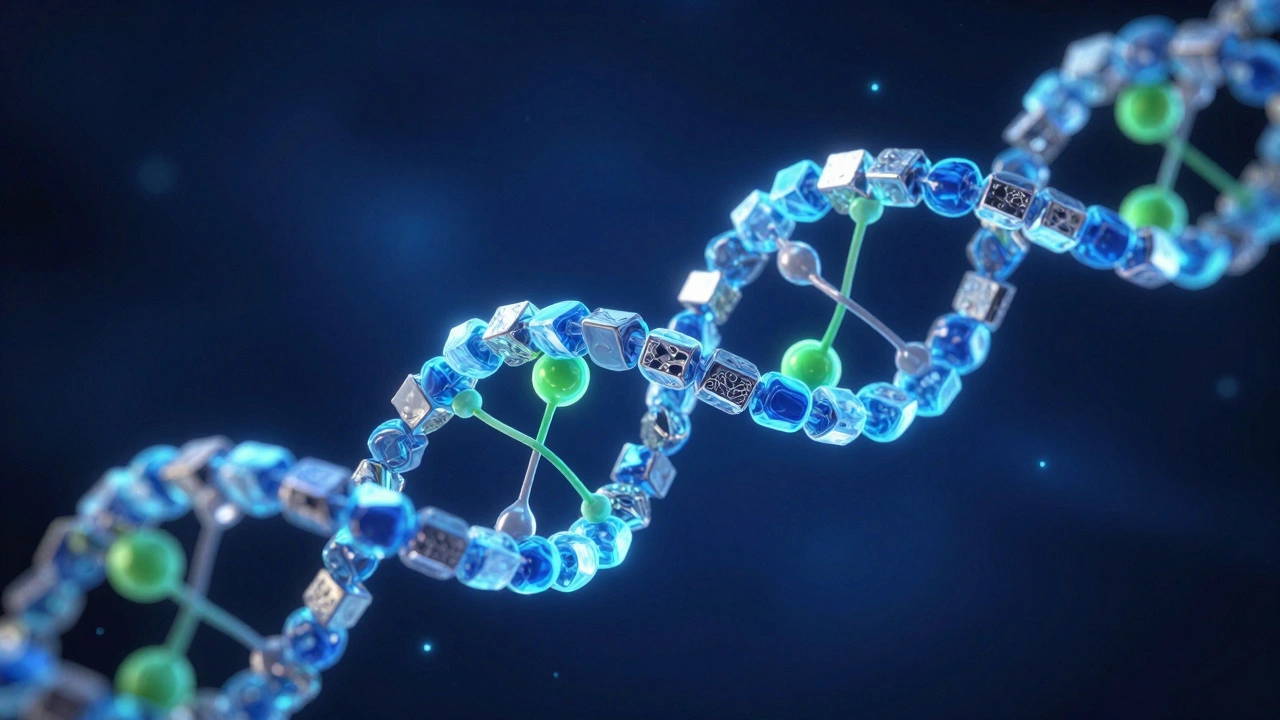 Трехмерная визуализация цепочек аминокислот как строительных блоков мышц